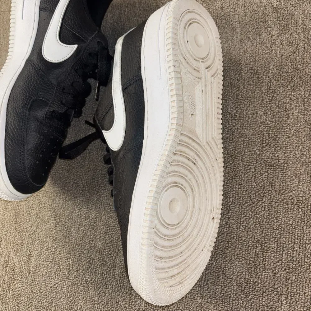 Nike Air Force 1 Low Black White GS 2023 Pebbled Size 9 Clean